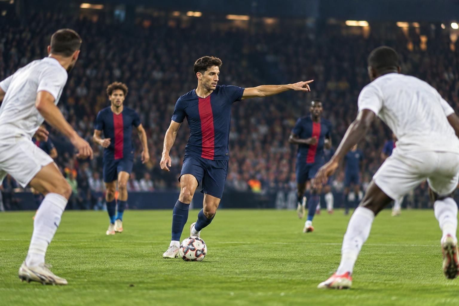 le milieu du psg a orchestré une première période magistrale, imposant le rythme et guidant son équipe avec maîtrise.