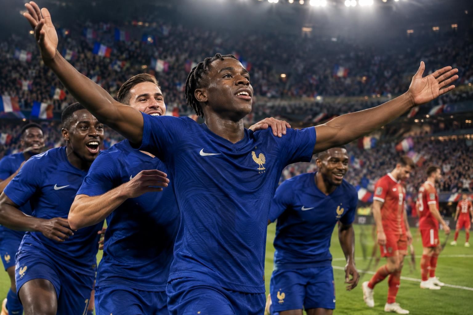 les bleuets brillent face à la suisse et concluent leurs qualifications à l’euro en beauté. mathys tel devient le meilleur buteur de leur histoire.