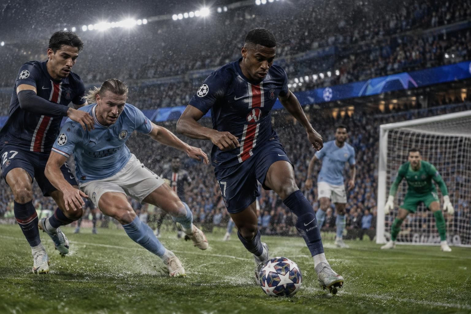 longtemps maître du jeu, le psg a fini par céder sous la pression à manchester city. retour sur un match intense et riche en rebondissements.