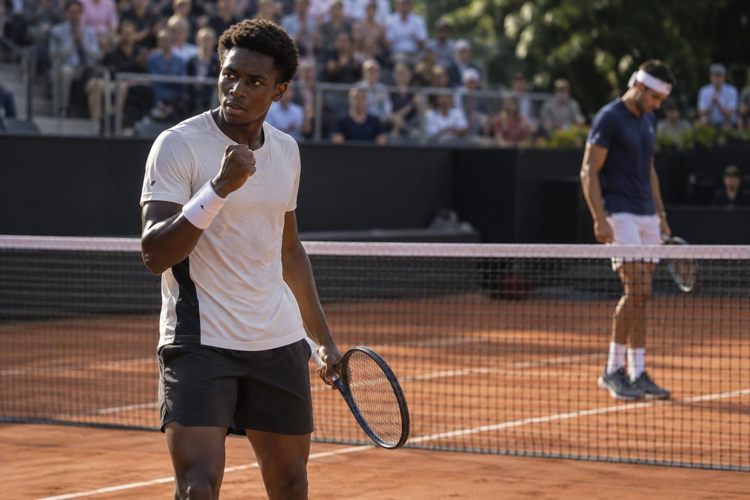moïse kouame signe une belle victoire face à lorenzo sonego et se qualifie pour le deuxième tour de l’atp 250 de lyon.