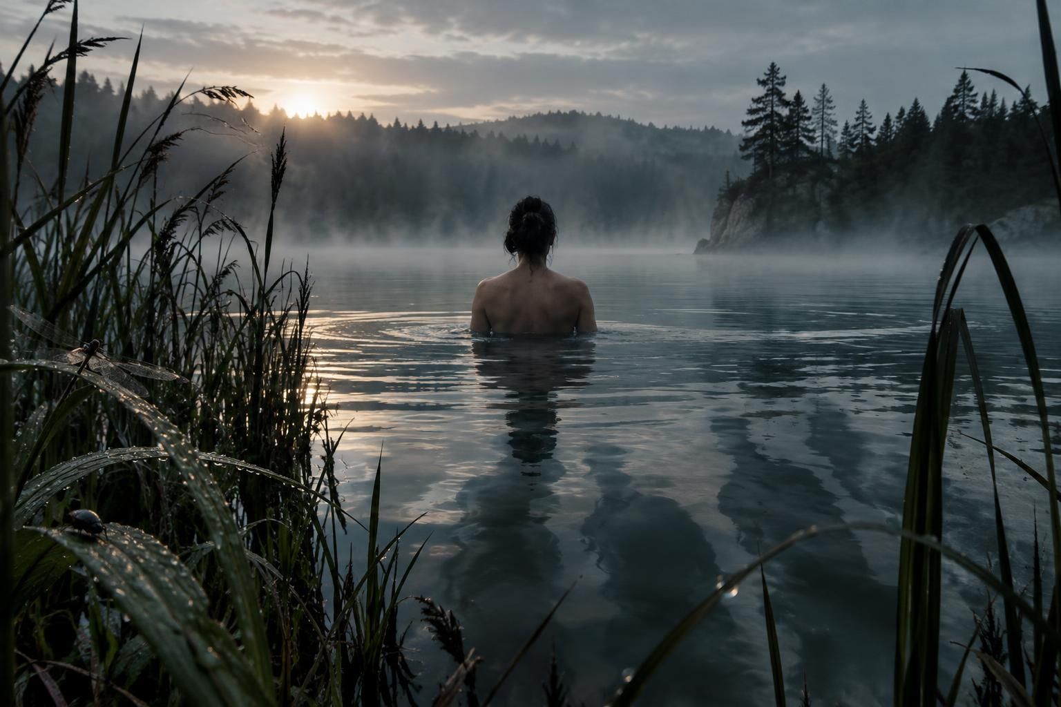 dans « nue, je suis entrée dans l’eau », des histoires de vermine révèlent les prédateurs tapis dans l’ombre et les mécanismes de leur emprise.