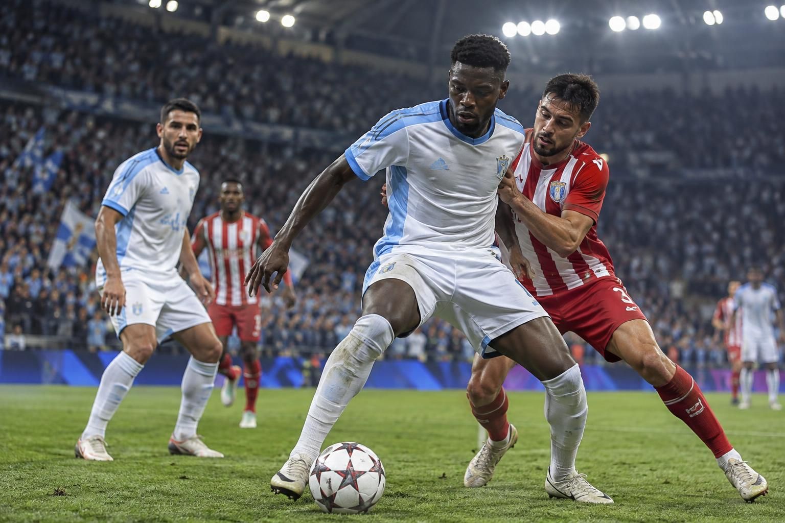 face à l’olympiakos, bamo meïté s’est montré convaincant avec l’om, tandis que neal maupay a peiné à trouver ses repères.