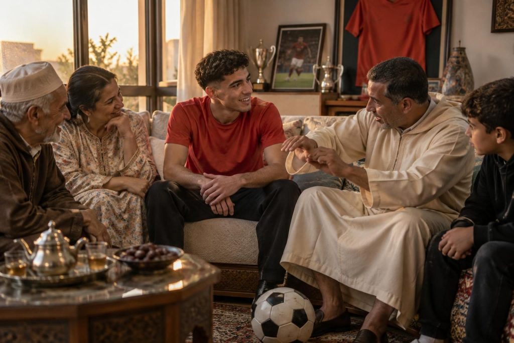 chez amine el-ouazzani, le football se vit et se transmet en famille : une passion partagée qui nourrit les conversations au quotidien.