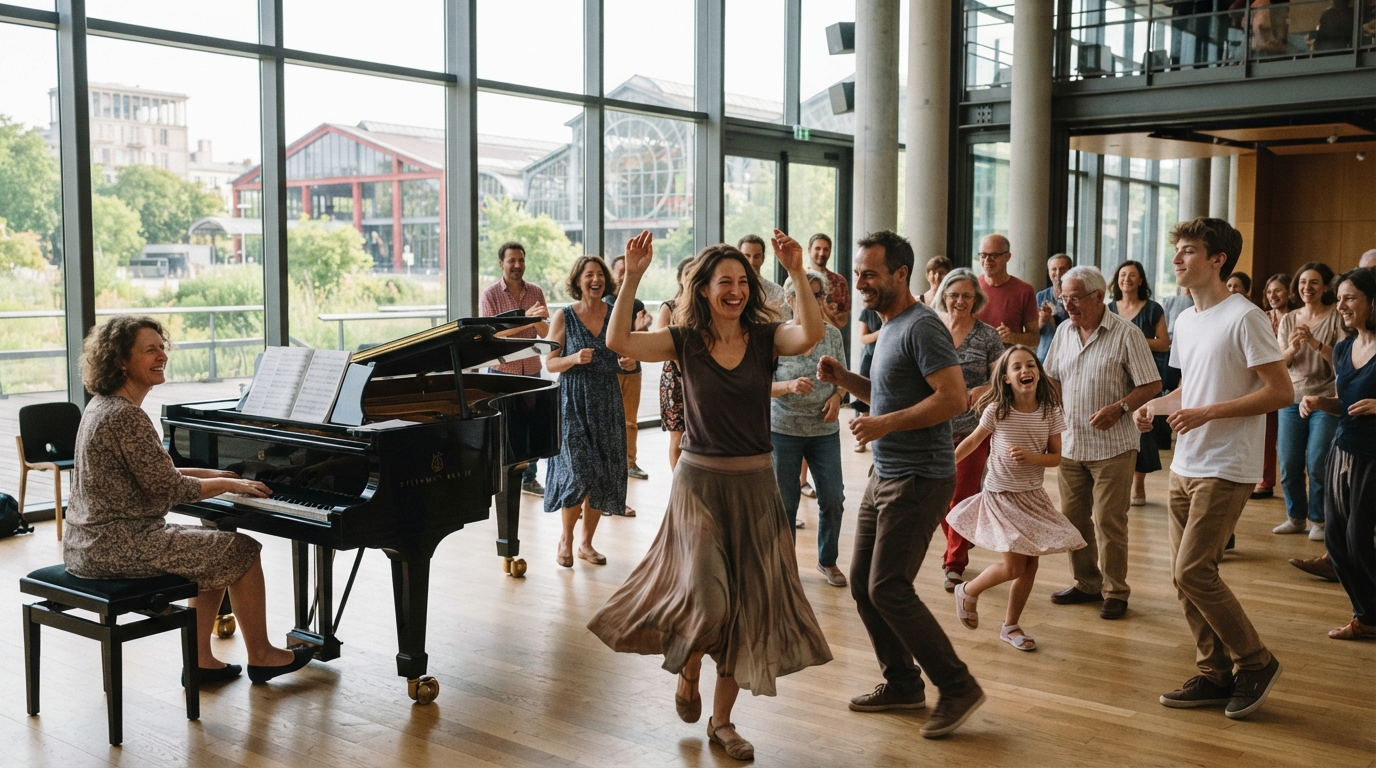 Piano for People : danse et musique au rendez-vous lors d’un atelier gratuit à La Villette