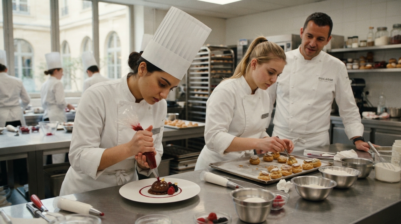 découvrez « un jour, un doc » consacré à l’école ducasse : immersion auprès des futurs talents de la pâtisserie, résumé et horaires de diffusion tv.
