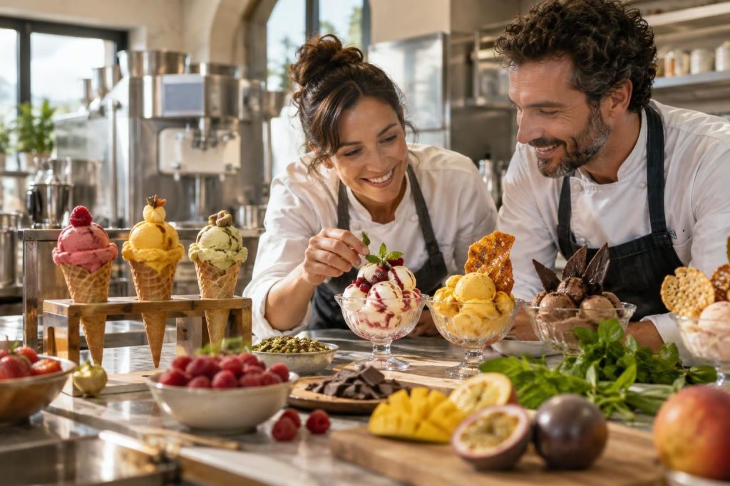découvrez le résumé de « un jour, un doc » : des artisans réinventent les glaces avec créativité et savoir-faire.